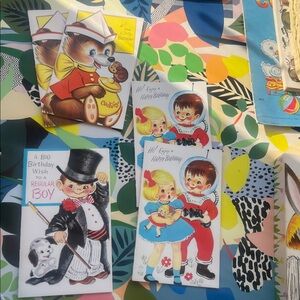 Vintage Small Talk by Fantusy Studio Greeting Cards Set of 5